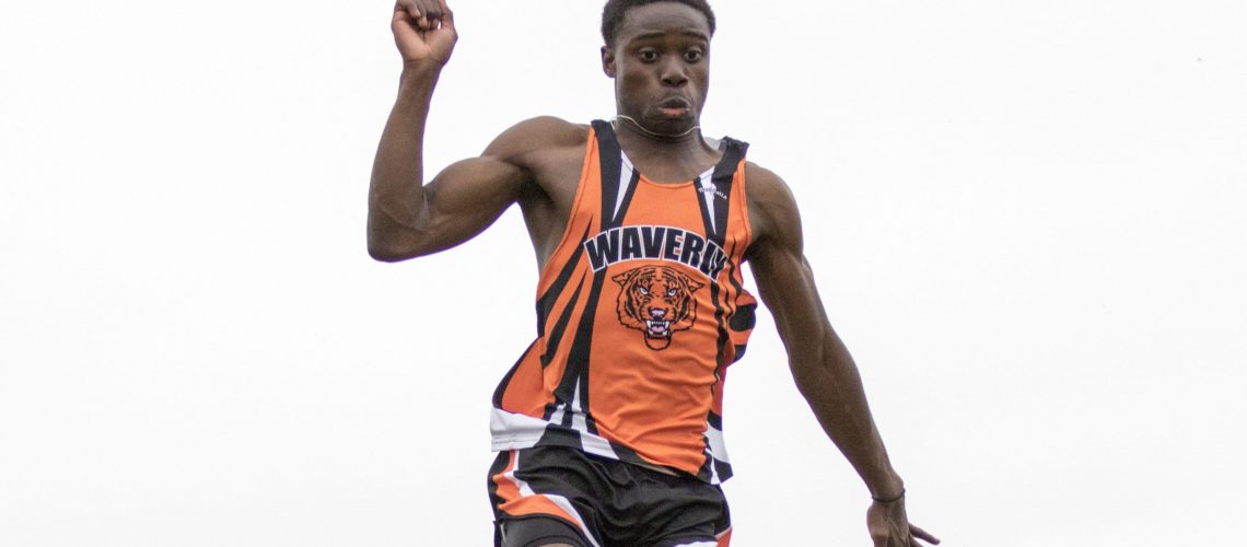 Waverly senior Cody Remington competes in the long jump at the Huntington Invitational on Monday, April 22. CREDIT: Chad Siders